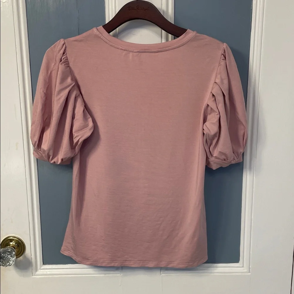 Boden Pink Puff-Sleeve Tee